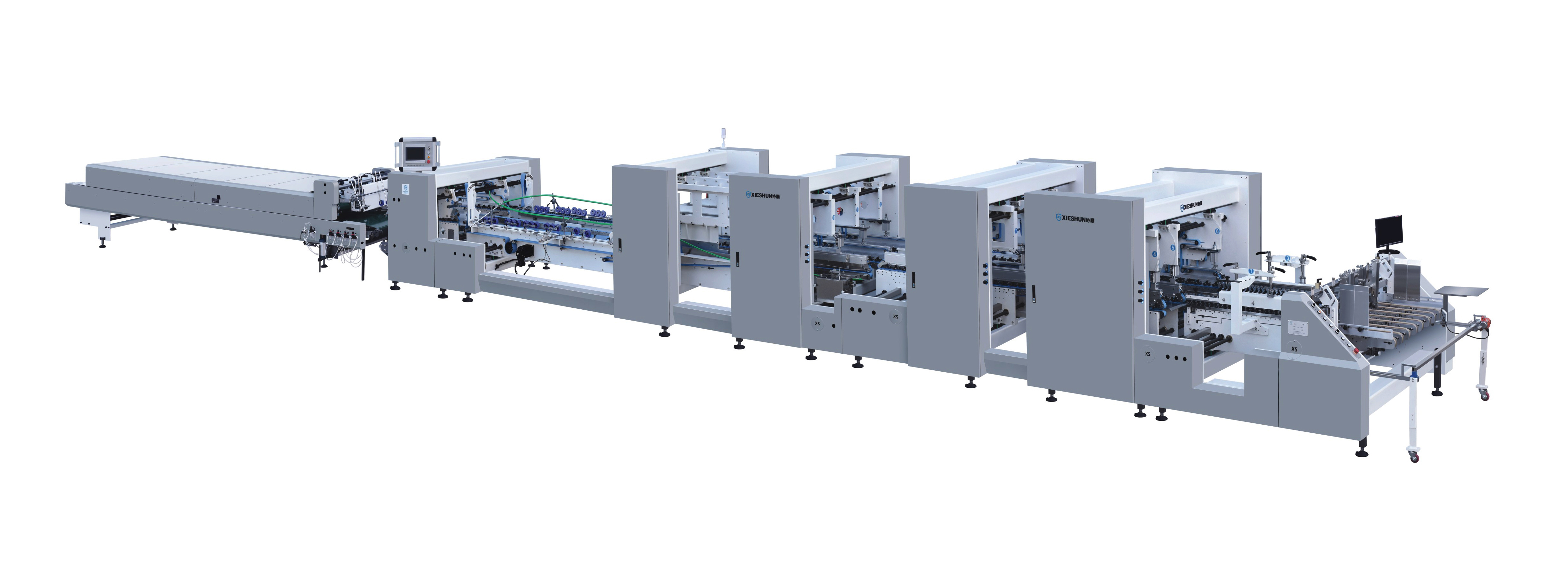 Xs-M1650 1850 2000 မြင့်သော Duty Corfuged Folder Gluer စက်ကတ်တလောက်
